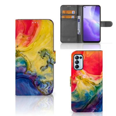 Hoesje OPPO Find X3 Lite Watercolor Dark Hoesje OPPO Find X3 Lite Watercolor Dark