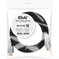 club3D CAC-2312 HDMI-kabel HDMI Aansluitkabel HDMI-A-stekker, HDMI-A-stekker 5.00 m Zwart 4K UHD, Vlambestendig - thumbnail