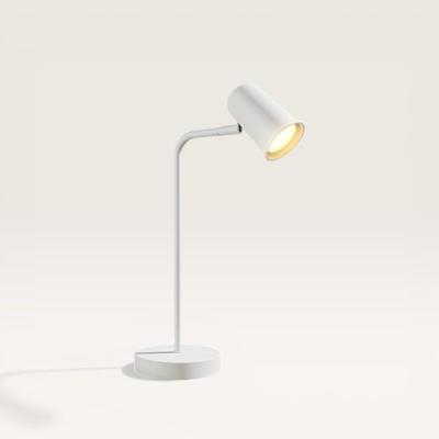 Riga - LED Tafellamp - 4 Watt 345 lumen - 2700K Warm wit- Kantelbaar en Draaibaar - Ingebouwde snoerdimmer - Bureaulamp - GU10 - IP20 voor binnen - Wit
