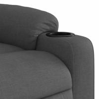 Fauteuil verstelbaar stof donkergrijs - thumbnail