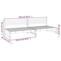 Tuinmiddenbanken 2 st 120x80 cm massief grenenhout - thumbnail
