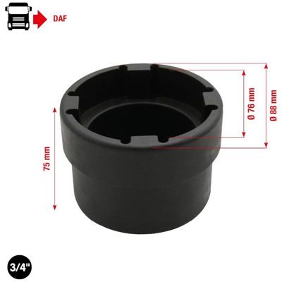 KS Tools 460.3740 3/4-sleufmoersleutel met 4 pennen voor DAF, binnentap Ø 66,8 mm