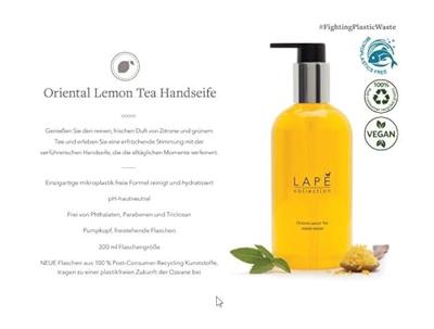 Lapé handzeep, Oosterse citroenthee, flacon van 300 ml