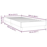 Boxspring zonder matras fluweel donkerblauw 80x220 cm - thumbnail