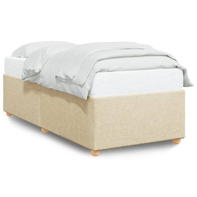 Bedframe zonder matras 80x200 cm stof crèmekleurig - thumbnail