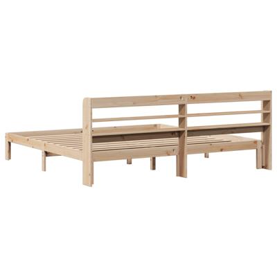 Bedframe met hoofdbord massief grenenhout 120x190 cm