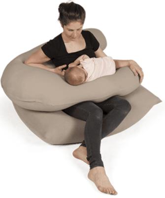 Terapy Uli voedingskussen - Lichtgrijs | 100cm x 80cm x 30cm Terapy Uli voedingskussen - Lichtgrijs | 100cm x 80cm x 30cm