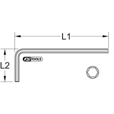 KS Tools 151.26007 Haakse schroevendraaier 0.7 mm