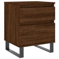 Nachtkastjes 2 st 40x35x50 cm bewerkt hout bruin eikenkleur - thumbnail