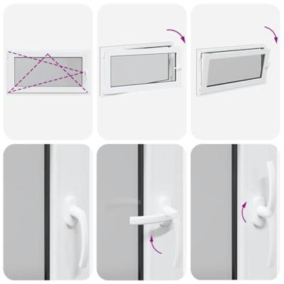 Kelderraam "RISOR" 110x70 cm draai-kiep DIN links antraciet