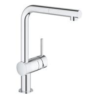Grohe Minta Keukenkraan Met Draaibare L Uitloop En Uittrekbare Perlator Chroom - thumbnail