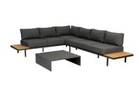 WOOOD Loungeset 'Bari' Polywood, kleur Antraciet - thumbnail