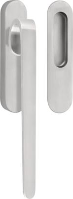 Formani Tord Boontje FOLD TB230Y hefschuifdeurbeslag incl. cilindergat PC69 - RVS geborsteld