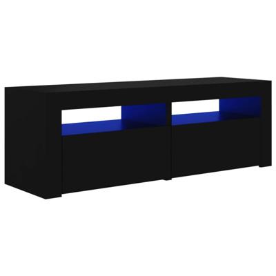 Tv-meubel met LED-verlichting 120x35x40 cm zwart