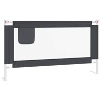 VidaXL Bedhekje peuter 150x25 cm stof donkergrijs - thumbnail