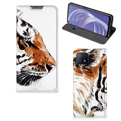 Bookcase OPPO A73 5G Watercolor Tiger Bookcase OPPO A73 5G Watercolor Tiger