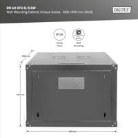 Digitus DN-19 07U-6/6-SW rack 7U Wandrek Zwart - thumbnail