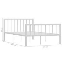 Bedframe metaal wit 120x200 cm - thumbnail
