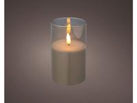 LED Kaars in glas 12,5cm - thumbnail