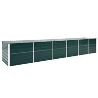 VidaXL Plantenbak verhoogd 480x80x77 cm gegalvaniseerd staal groen - thumbnail