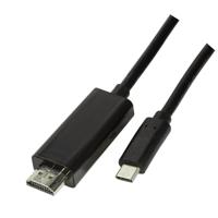 LogiLink UA0329 kabeladapter/verloopstukje USB Type C HDMI Zwart - thumbnail