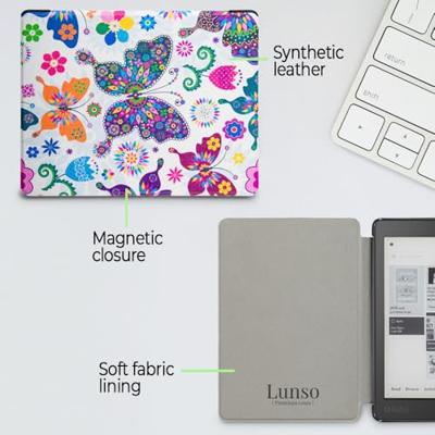 Lunso Kobo Aura H20 Edition 2 hoes (6.8 inch) - sleepcover - Vlinders