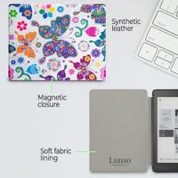 Lunso Kobo Aura H20 Edition 2 hoes (6.8 inch) - sleepcover - Vlinders - thumbnail