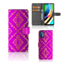 Wallet Case Motorola Moto G9 Plus Barok Roze - thumbnail