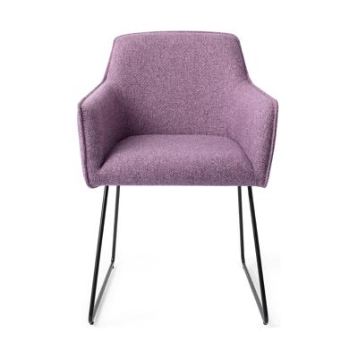 Jesper Home Eetkamerstoel 'Hofu' Slide Black, kleur Violet Daisy