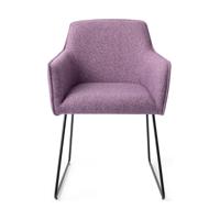 Jesper Home Eetkamerstoel 'Hofu' Slide Black, kleur Violet Daisy - thumbnail