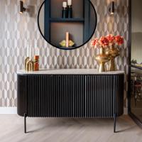 Richmond Dressoir 'Hampton' Travertin 160cm, kleur Dark Brown - thumbnail