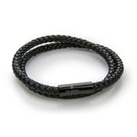 Paul McNeal MB0022BB Lederen Armband Lengte 21cm - thumbnail