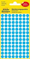 Avery-Zweckform 3011 Etiketten Ø 8 mm Papier Blauw 416 stuk(s) Permanent hechtend Etiketten voor markeringspunten - thumbnail
