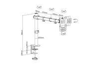 Digitus DA-90399 flat panel bureau steun 81,3 cm (32 ) Zwart - thumbnail