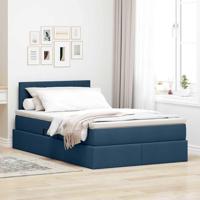 Opbergbed met LED met matras Blauw 120 x 200 cm Polyester - thumbnail