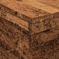 Salontafel met LED-verlichting 50x50x40 cm oud houtkleurig - thumbnail