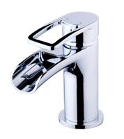 Wastafelmengkraan Wiesbaden Alegra Waterval met Clickwaste Chroom - thumbnail