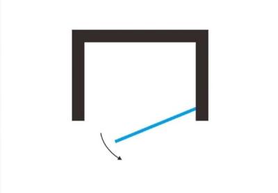 Douchedeur Florida Nisdeur Draaideur Rechtsdraaiend 80x202cm Antikalk Helder/Mat Glas Chroom Profiel 8mm Veiligheidsglas Easy Clean
