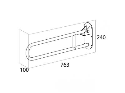 Tiger Libra Opklapbare toiletsteun RVS geborsteld Tiger Libra Opklapbare toiletsteun RVS geborsteld