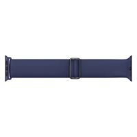 By Qubix - Elastische Solo Loop bandje - Donkerblauw - Compatible met Apple Watch 38mm / 40mm / 41mm / 42mm - Compatible Apple watch bandjes - thumbnail