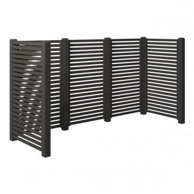 Kliko Ombouw Hout - Ombergrijs - 3 Containers - Tokyo