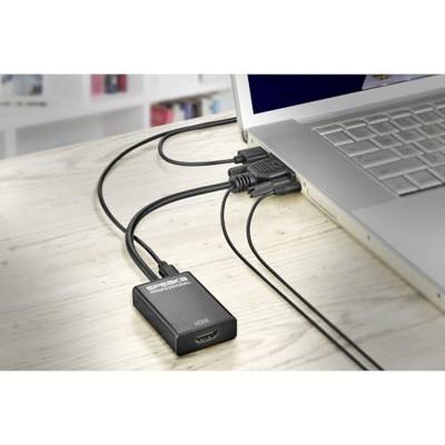SpeaKa Professional AV Converter SP-12111624 [VGA, Jackplug - HDMI] 1920 x 1080 Pixel
