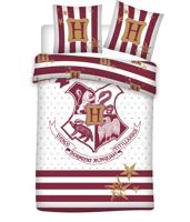 Harry Potter - Hogwarts Red & White 1 Persoons Dekbedovertrek (140cm x 200cm) - thumbnail