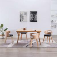 VidaXL Eetkamerstoelen 4 st gebogen hout en kunstleer zwart - thumbnail