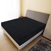 VidaXL Hoeslaken jersey 90x200 cm katoen zwart - thumbnail