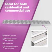 VidaXL Trap tread rechthoekig 2 pcs zilver 90 x 20 cm aluminium - thumbnail