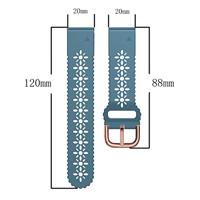 By Qubix - Flower siliconen bandje - Wit - Compatible met Garmin Fenix 7s/6s/5s / Instinct 2s / Epix Pro Gen 2 (42mm) - Compatible Garmin bandje - Bandbreedte: 20mm - thumbnail