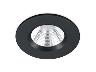 Trio Badkamer inbouwspotZagros met led rond zwart - 650710132