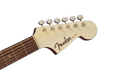 Fender Malibu Player Olympic White WN Tortoiseshell Pickguard elektrisch-akoestische westerngitaar - thumbnail