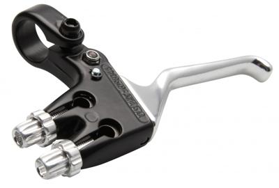 Elvedes Remgreep v-brake rechts 3-vinger zwart/zilver Elvedes Remgreep v-brake rechts 3-vinger zwart/zilver